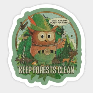 Keep Forests Clean 1971 Sticker